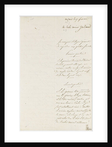 Letter from Napoleon Admiral Ganteaume, front page by Napoleon Bonaparte