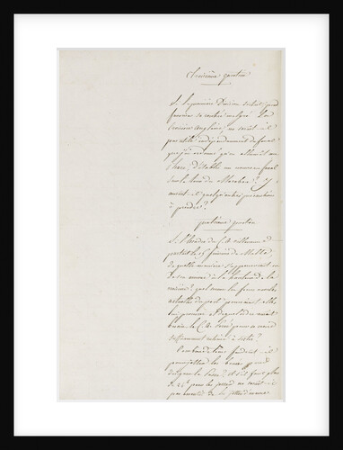 Letter from Napoleon Admiral Ganteaume, page one by Napoleon Bonaparte