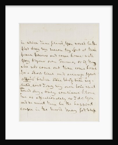 Letter from Nelson to Emma Hamilton, March 1805 by Horatio Nelson
