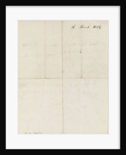 Letter from Nelson to Emma Hamilton, March 1805 by Horatio Nelson
