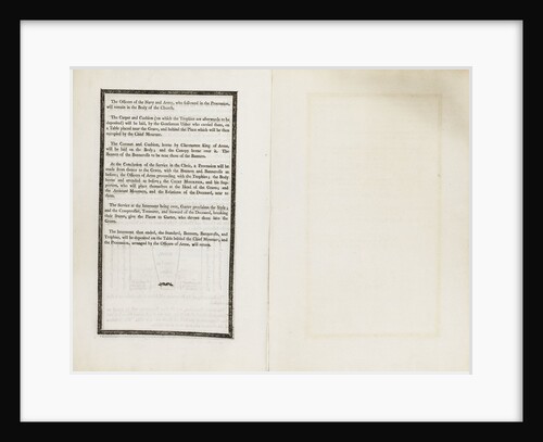 Complete order of ceremony of the funeral procession of Lord Nelson, 8 and 9 Jan 1806 by unknown