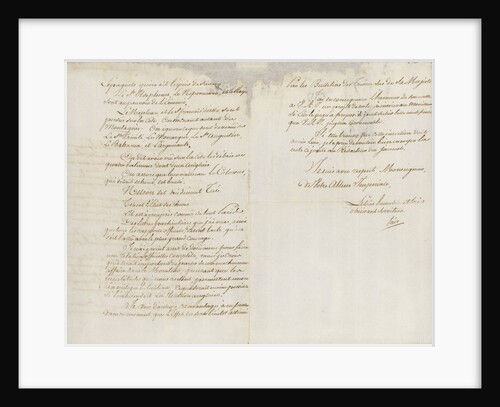 Letter from Decres to L. Bonaparte reporting the losses at the Battle of Trafalgar, 1805 by Louis Decres