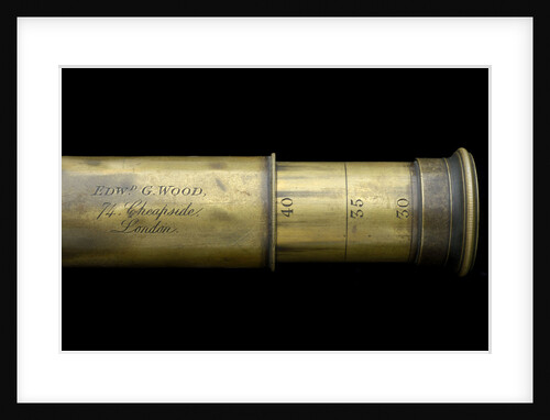 Portable telescope- draw tube inscription by Edward G. Wood