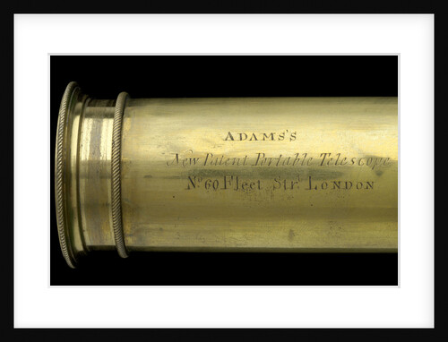 Adams's New Patent Portable Telescope - draw tube inscription by Adams