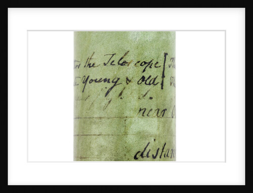Pocket telescope - inscription by John Cuff
