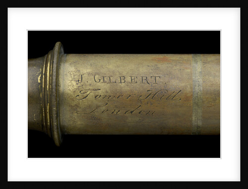 Portable telescope- draw tube inscription by John Gilbert