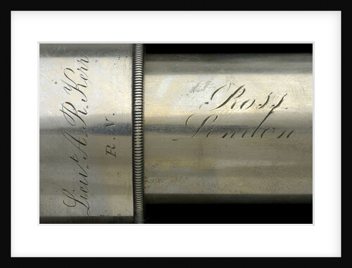 Officer of the Watch telescope- draw tube inscription by Thomas Ross