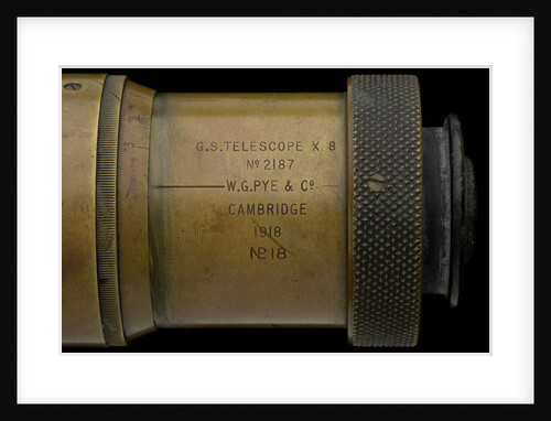 Gun-sighting telescope - inscription by W.G. Pye & Co.