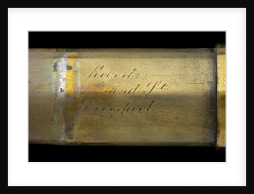 Officer of the Watch telescope - inscription by Roberts