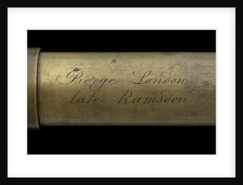 Naval telescope - inscription by Matthew Berge