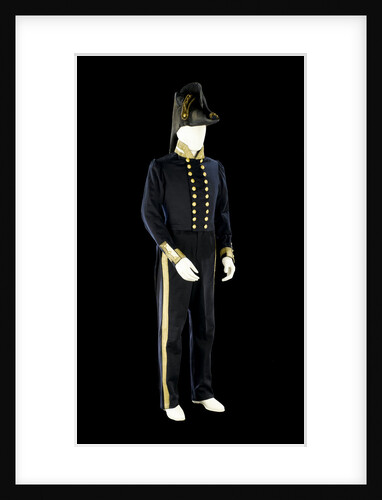 Full dress coat, dress trousers, and hat by Clancy