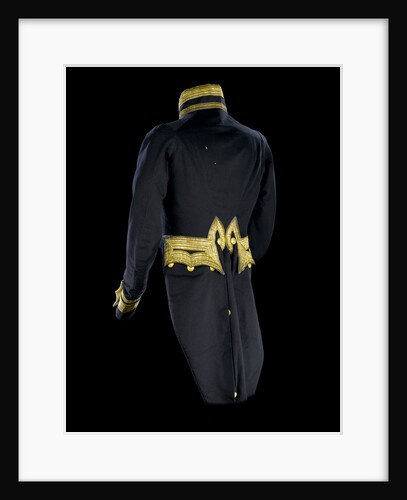 Full dress coat - back, Indian Naval uniform: pattern 1828 by Maynard & Harris
