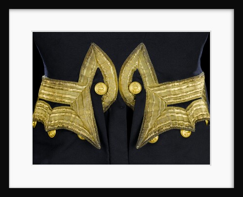 Full dress coat - back detail, Indian Naval uniform: pattern 1828 by Maynard & Harris