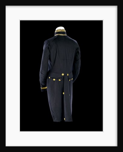 Full dress coat - back, Indian Naval uniform: pattern 1828 by Jennens