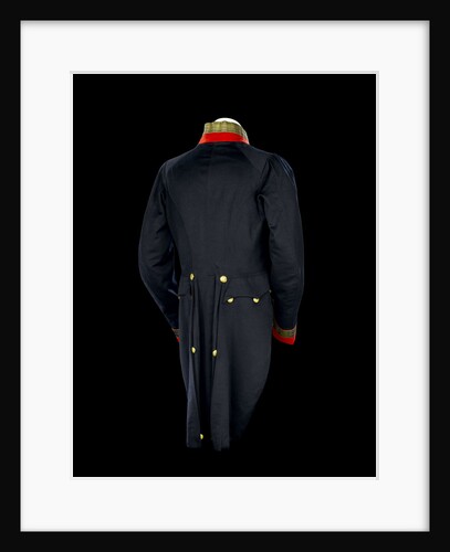 Full dress coat - back, Royal Naval uniform: pattern 1830-1843 by B. Boggett