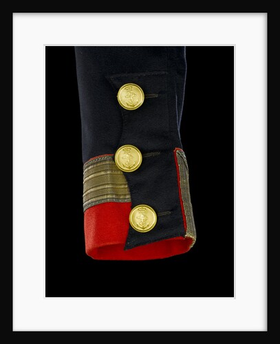 Full dress coat - cuff detail, Royal Naval uniform: pattern 1830-1843 by B. Boggett