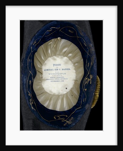Cocked hat - inside detail, Royal Naval uniform: pattern 1843-1879 by Christy's