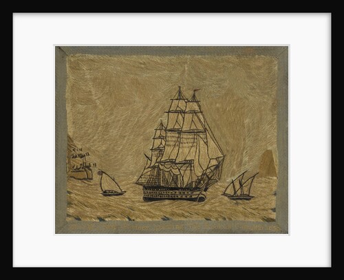 HMS 'Rodney' passing the Rock of Gibraltar 1840 by unknown