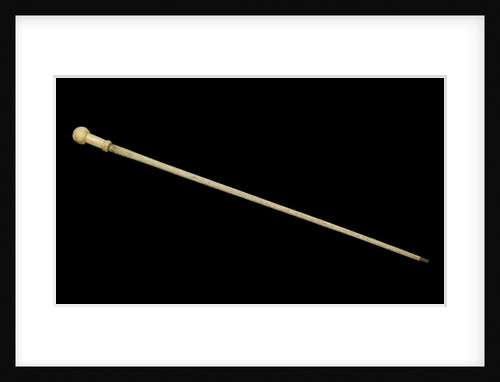 A whalebone walking stick with a brass ferule by William Tolley Brookes