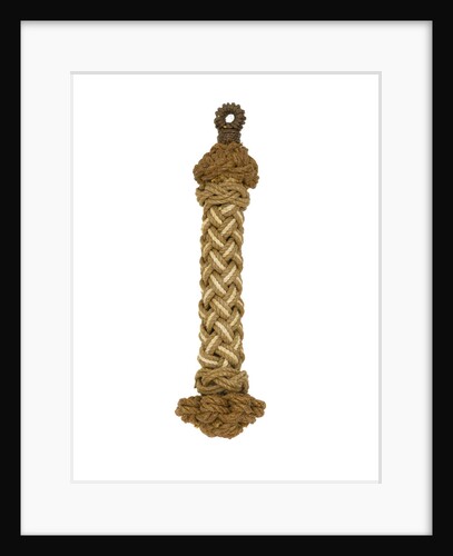 A decorative bellrope in varnished cord by Sune Berkeman