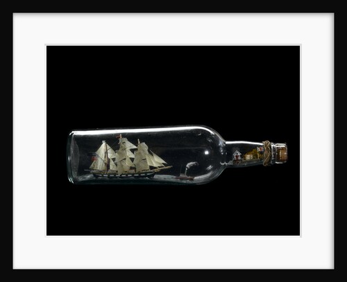 Ship model in a bottle by Leon Labistour