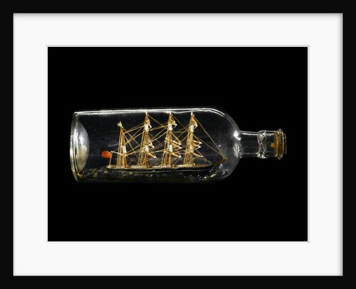 Ship model in a bottle by unknown