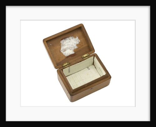 Wooden box lined with grey silk by Royal Naval Division sailor