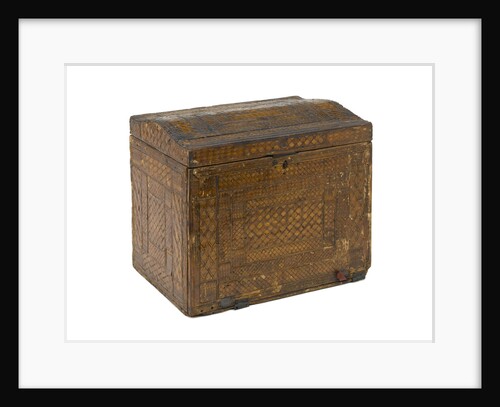 A straw work casket made by a Napoleonic prisoner of war held in England by French Armed Forces