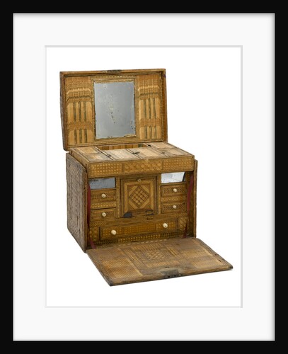 A straw work casket made by a Napoleonic prisoner of war held in England by French Armed Forces
