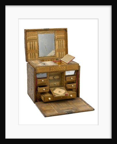 A straw work casket made by a Napoleonic prisoner of war held in England by French Armed Forces