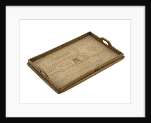 Oak tray carved with the badge of the Royal Naval Brigades by Royal Naval Brigade personnel