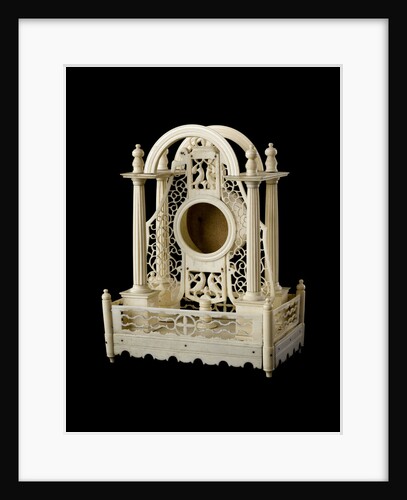 A watch stand made in bone by prisoners of war confined in Norman Cross Barracks during the Napoleonic Wars by French Armed Forces
