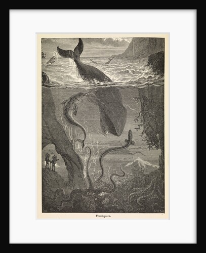 Frontispiece of Jules Verne's 'Twenty Thousand Leagues Under The Sea' by Alphonse-Marie-Adolphe de Neuville