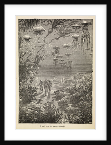 A walk under the waters' from 'Twenty Thousand Leagues Under The Sea by Alphonse-Marie-Adolphe de Neuville
