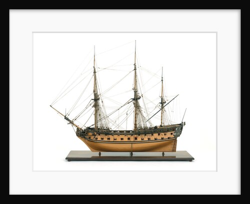 Ship of 60 guns, port broadside by John Hancock