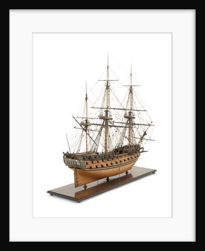 Ship of 60 guns, starboard stern quarter by John Hancock