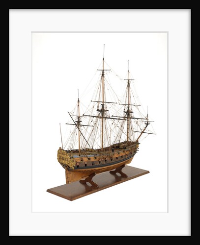 Ship of 50 guns, starboard stern quarter by unknown