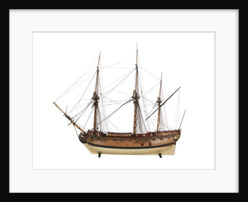 Ship of 24 guns, port broadside by Unknown