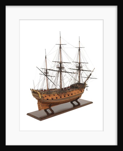 Ship of 50 guns, starboard stern quarter by unknown