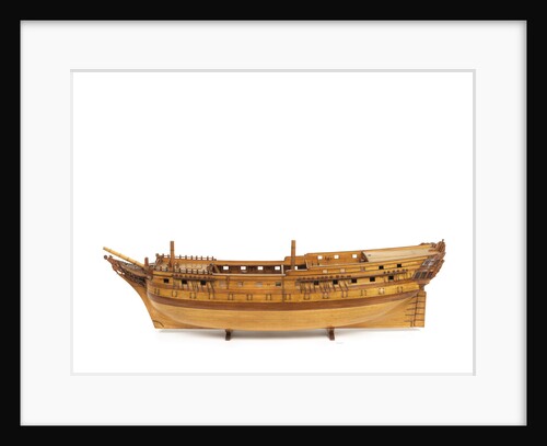 A contemporary dividing full hull model of the 'Washington' (1797), a Dutch 74-gun, two-decker ship of the line by unknown