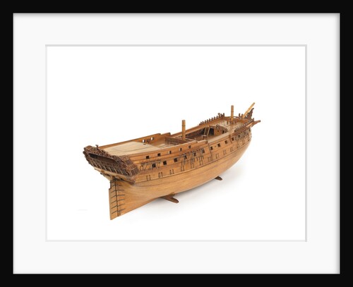 A contemporary dividing full hull model of the 'Washington' (1797), a Dutch 74-gun, two-decker ship of the line by unknown