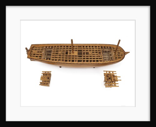 A contemporary dividing full hull model of the 'Washington' (1797), a Dutch 74-gun, two-decker ship of the line by unknown