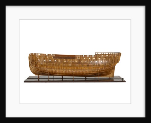 Ship of 74 guns, two half-sectional models, with SLR2819 showing portside by unknown