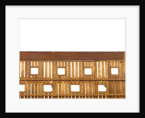 Ship of 74 guns, port half-sectional model, inscription plaque by unknown
