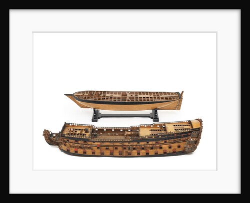 'Royal William', model split to show upper and lower decks by unknown