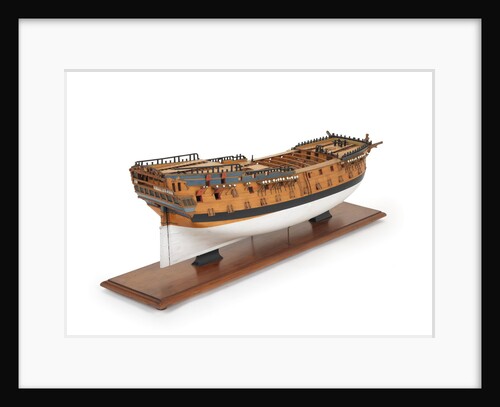 Ship of 64 guns, starboard stern quarter by unknown