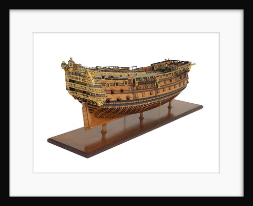 Ship of 96 guns, starboard stern quarter by Unknown