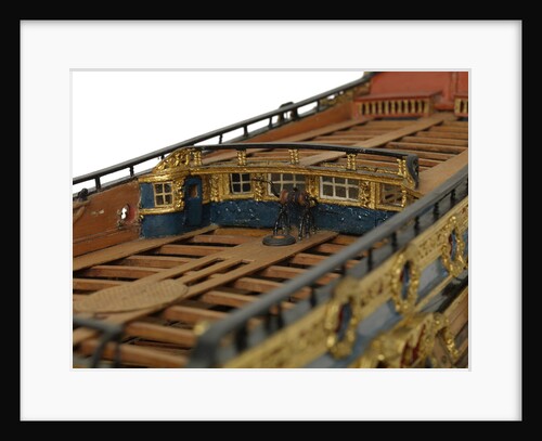 Ship of 96 guns, steering windlass detail by unknown