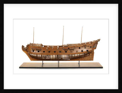 Ship of 50 guns, port broadside by unknown