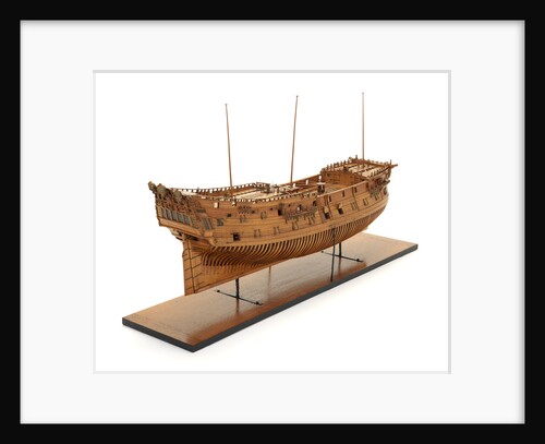 Ship of 50 guns, starboard stern quarter by unknown
